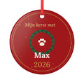 Mijn kerst met – kersthanger met naam van je huisdier (rood)